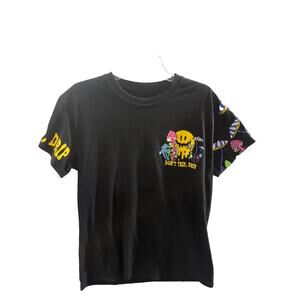 Weekend Warrior T Shirt Men's M Black Don't Trip Drip Graphic Crew Neck Pullover